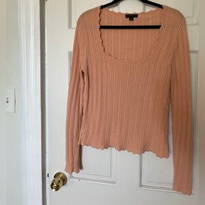 J Crew square neck pointelle sweater